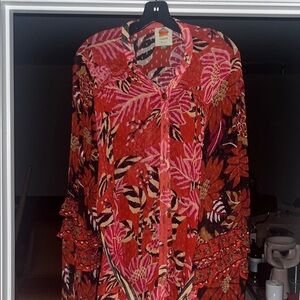 Farm Rio Mixed Floral Maxi Dress Preowned